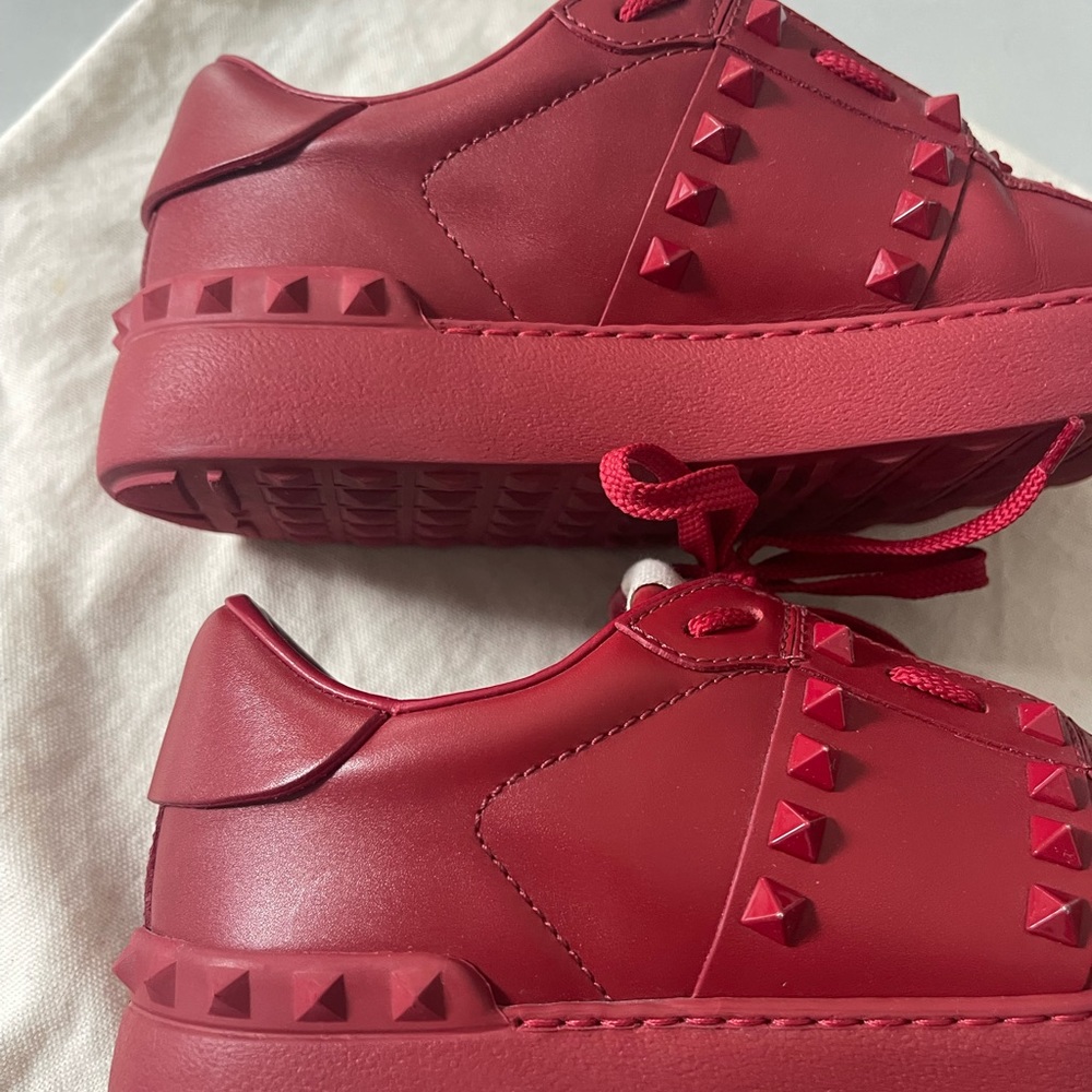 Red VALENTINO GARAVANI ROCKSTUD UNTITLED ROSSO Sneakers 11. Size 38,5 - Picture 7 of 14